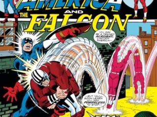 Captain America #169 cover; pencils and inks, Sal Buscema; Falcon, the Tumbler, Black Panther