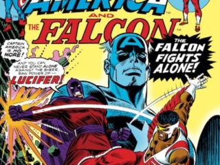Captain America #177 cover; pencils and inks, John Romita Sr.; Lucifer, The Falcon Fights Alone, Solo