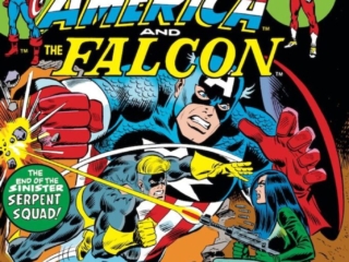 Captain America #182 cover; pencils, Ron Wilson; inks, Frank Giacoia; alterations, John Romita Sr.; Inferno, Sinister Serpent Squad, Madame Hydra, Cobra