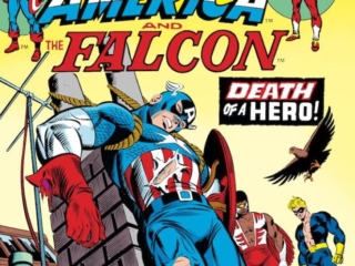 Captain America #183 cover; pencils, Gil Kane; inks, Joe Sinnott, Death of a Hero, Nomad, Falcon