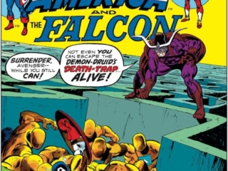 Captain America #187 cover; pencils, Gil Kane; inks, uncredited; Demon-Druid