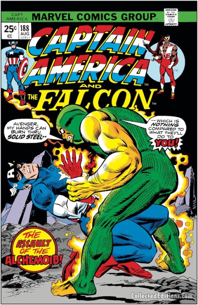 Captain America #188 cover; pencils, Gil Kane; inks, Mike Esposito; Alchemoid