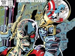 Captain America #286 cover; pencils, Mike Zeck; inks, John Beatty; Deathlok Lives, Luther Manning