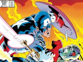 Captain America #287 cover; pencils, Mike Zeck; inks, John Beatty; Deathlok