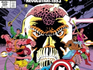 Captain America #288 cover; pencils, Mike Zeck; inks, John Beatty; Deathlok