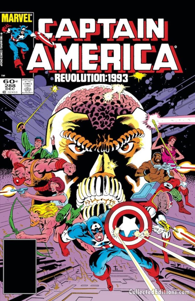 Captain America #288 cover; pencils, Mike Zeck; inks, John Beatty; Deathlok