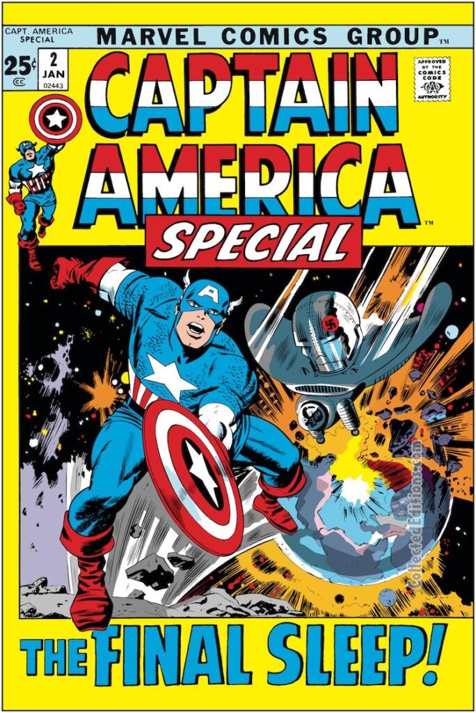 Captain America Annual #2 cover; pencils, Jack Kirby; inks, Sol Brodsky; The Final Sleep