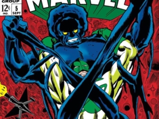 Captain Marvel #5 cover; pencils, Don Heck; inks, uncredited; The Mark of the Metazoid, Mar-Vell