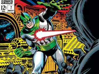 Captain Marvel #7 cover; pencils and inks, John Romita Sr.; The Coming of Quasimodo, Mar-Vell