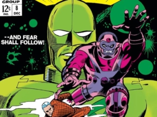 Captain Marvel #8 cover; pencils, Gene Colan; inks, Vince Colletta; And Fear Shall Follow, Mar-Vell, Walter Lawson, Cyberex