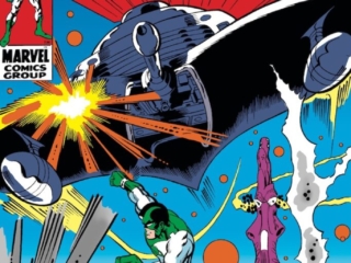 Captain Marvel #11 cover; pencils, Barry Windsor-Smith; inks, Herb Trimpe; Rebirth, Mar-Vell, Kree warrior