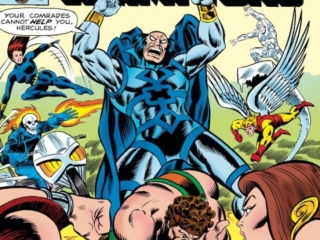 Champions #2 cover; pencils, Ron Wilson; inks, Joe Sinnott Champions #2 cover; pencils, Ron Wilson; inks, Joe Sinnott; Pluto, Greek God, Hercules, Ares
