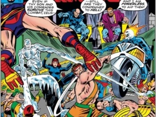 Champions #3 cover; pencils, Rich Buckler; inks, Dan Adkins Champions #3 cover; pencils, Rich Buckler; inks, Dan Adkins; Assault on Olympus, Ghost Rider, Pluto