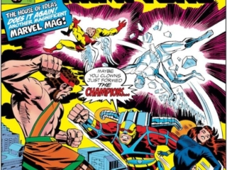 Champions #6 cover; pencils, Jack Kirby; inks, Frank Giacoia Champions #6 cover; pencils, Jack Kirby; inks, Frank Giacoia; Rampage, Hercules