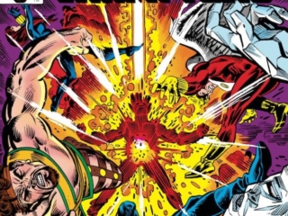 Champions #8 cover; pencils, Gil Kane; inks, Al Milgrom Champions #8 cover; pencils, Gil Kane; inks, Al Milgrom; Messenger of Death