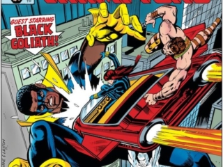 Champions #11 cover; pencils, Gil Kane; inks, Bob Layton; Bill Foster/Giant-Man/Hercules/Black Widow/Iceman