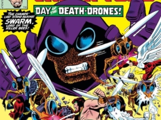 Champions #15 cover; pencils, uncredited; inks, Al Milgrom Champions #15 cover; pencils, uncredited; inks, Al Milgrom; Swarm, killer bees