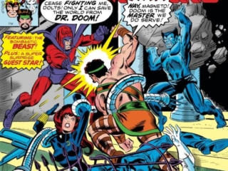 Champions #16 cover; pencils, Gil Kane; inks, uncredited Champions #16 cover; pencils, Gil Kane; inks, uncredited; Hercules, Magneto, Beast