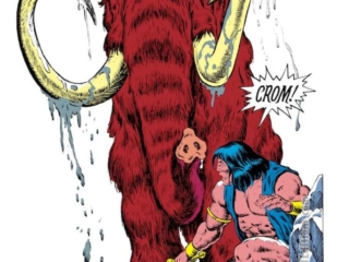 Conan the Barbarian Annual #9, pg. 19; pencils and inks, Ernie Chan; Crom, Mastodon