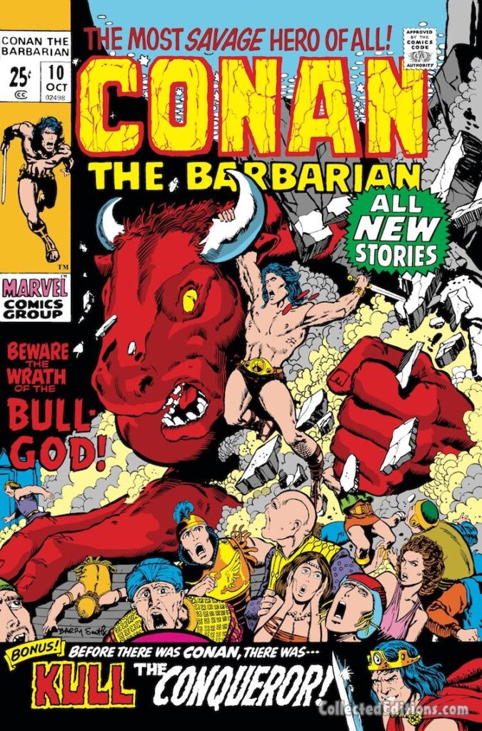 Conan the Barbarian #10 cover; pencils and inks, Barry Windsor-Smith; Kull the Conqueror backup story