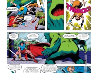 Conan the Barbarian #177, pg. 5; pencils, John Buscema; inks, Pablo Marcos Conan the Barbarian #177, pg. 5; pencils, John Buscema; inks, Pablo Marcos; Keiv, Captain Delmurio