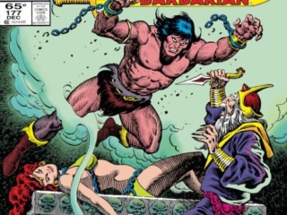 Conan the Barbarian #177 cover; pencils and inks, Ernie Chan Conan the Barbarian #177 cover; pencils and inks, Ernie Chan; Tetra