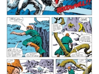 Conan the Barbarian #178, pg. 9; layouts, John Buscema; pencils and inks, Ernie Chan Conan the Barbarian #178, pg. 9; layouts, John Buscema; pencils and inks, Ernie Chan; Keiv, Captain Delmurio