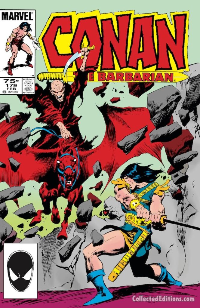 Conan the Barbarian #179 cover; pencils and inks, John Buscema; Imhotep the Ravager, first appearance