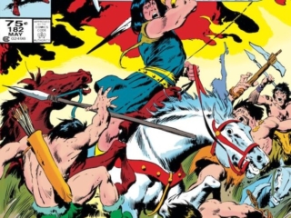 Conan the Barbarian #182 cover; pencils and inks, John Buscema Conan the Barbarian #182 cover; pencils and inks, John Buscema; the picts