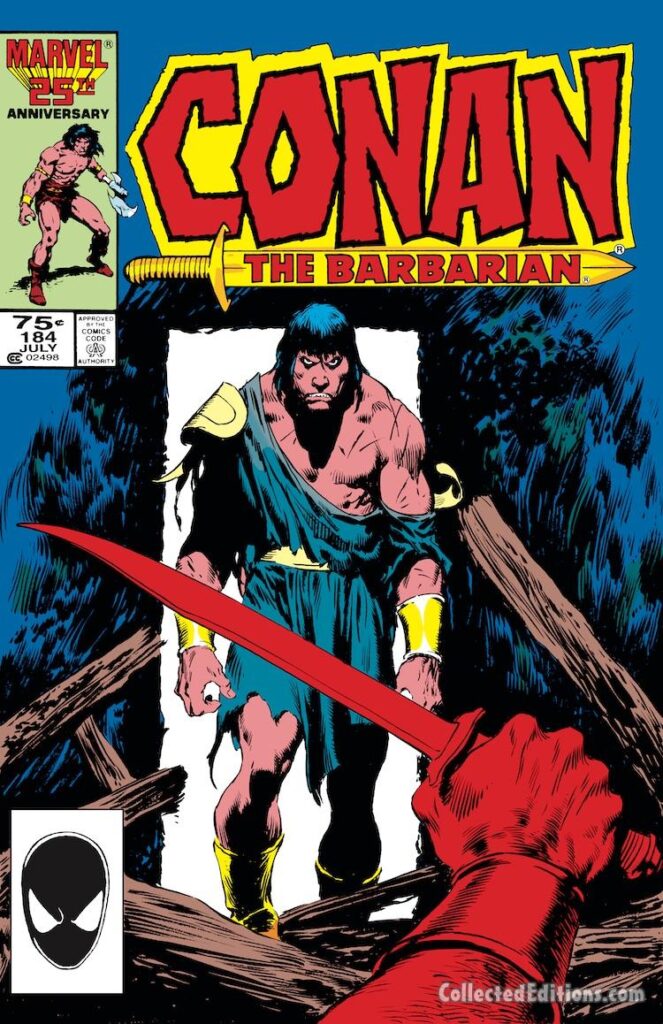 Conan the Barbarian #184 cover; pencils and inks, John Buscema