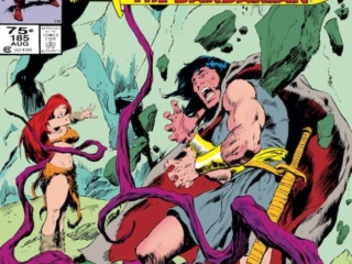 Conan the Barbarian #185 cover; pencils and inks, John Buscema Conan the Barbarian #185 cover; pencils and inks, John Buscema; Tetra