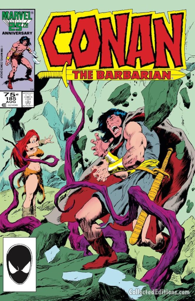 Conan the Barbarian #185 cover; pencils and inks, John Buscema; Tetra