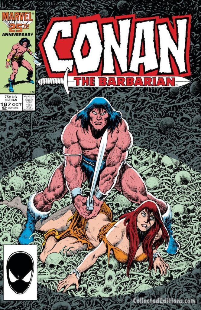 Conan the Barbarian #187 cover; pencils and inks, Ernie Chan