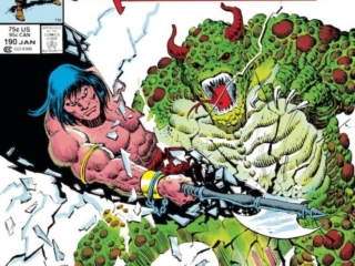 Conan the Barbarian #190 cover; pencils and inks, Ernie Chan Conan the Barbarian #190 cover; pencils and inks, Ernie Chan