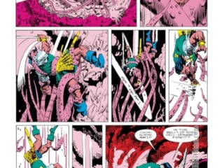 Conan the Barbarian #192, pg. 7; layouts, Val Semeiks; pencils and inks, Geof Isherwood Conan the Barbarian #192, pg. 7; layouts, Val Semeiks; pencils and inks, Geof Isherwood; The Keeper