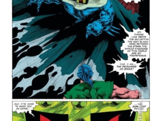 Conan the Barbarian #196, pg. 9; pencils, Val Semeiks; inks, Geof Isherwood; Devourer of Souls, Wraarl, Bahkt
