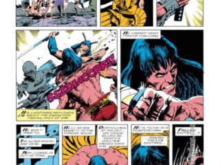 Conan the Barbarian #208, pg. 18; pencils, Val Semeiks; inks, Geof Isherwood; Crom, Heku Trilogy, Kobe