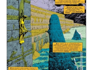 Conan the Barbarian #210, pg. 13; pencils, Val Semeiks; inks, Alfredo Alcala; The Kothian Escarpment, Christopher Priest, writer, Shamla Pass