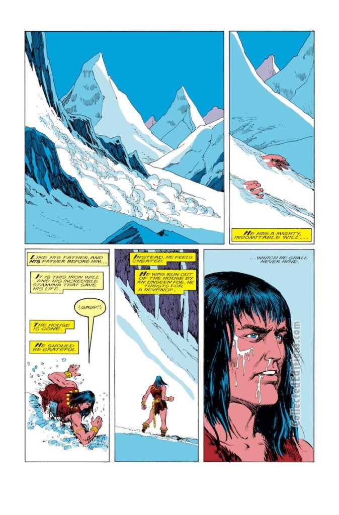 Conan the Barbarian #211, pg. 11; pencils, Val Semeiks; inks, Alfredo Alcala