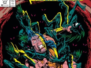 Conan the Barbarian #217 cover; pencils and inks, Ron Wagner; Trapped in the City of Shadows