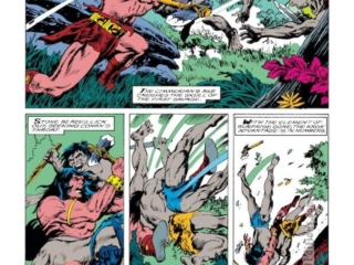Conan the Barbarian #218, pg. 8; pencils, Val Semeiks; inks, Alfredo Alcala; Kro