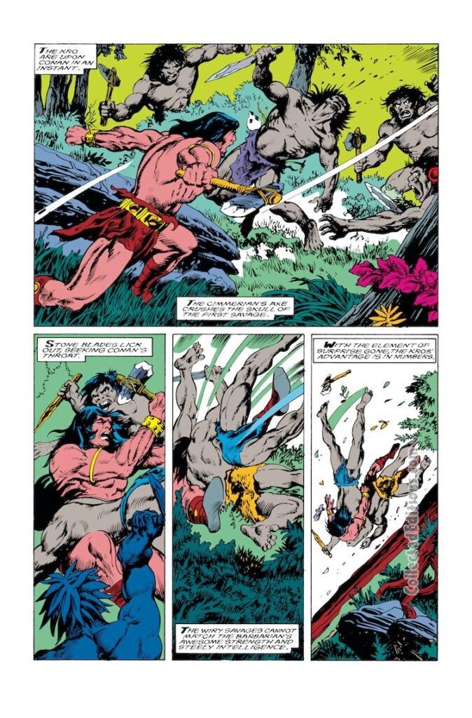 Conan the Barbarian #218, pg. 8; pencils, Val Semeiks; inks, Alfredo Alcala; Kro