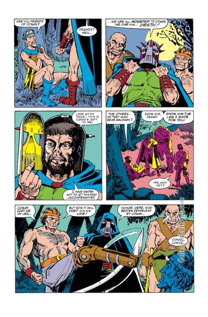 Conan the Barbarian #222, pg. 6; pencils and inks, Gary Kwapisz, Brand, Homar, Zark