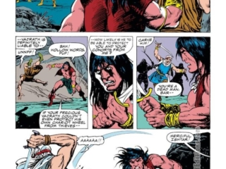 Conan the Barbarian #223, pg. 16; pencils, Gary Kwapisz; inks, Alfredo Alcala; Vajrath; Pernaq; Ishtar