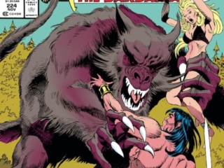 Conan the Barbarian #224 cover; pencils, Andy Kubert; inks, uncredited