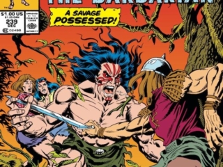 Conan the Barbarian #239 cover; pencils, Gary Hartle; inks, Mike DeCarlo; A Savage Possessed
