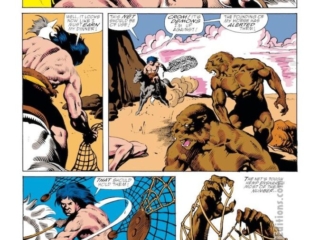 Conan the Barbarian #251, pg. 5; layouts, Sandy Plunkett; pencils and inks, Dell Barras Conan the Barbarian #251, pg. 5; layouts, Sandy Plunkett; pencils and inks, Dell Barras