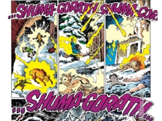 Conan the Barbarian #252, pg. 3; pencils, Mike Docherty; inks, Ernie Chan Conan the Barbarian #252, pg. 3; pencils, Mike Docherty; inks, Ernie Chan; Shuma-Gorath