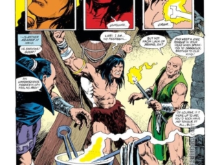 Conan the Barbarian #257, pg. 12; pencils, Mike Docherty; inks, Alfredo Alcala Conan the Barbarian #257, pg. 12; pencils, Mike Docherty; inks, Alfredo Alcala, Tarascus, Ermonn