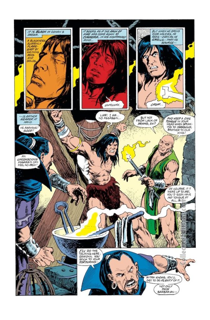 Conan the Barbarian #257, pg. 12; pencils, Mike Docherty; inks, Alfredo Alcala, Tarascus, Ermonn